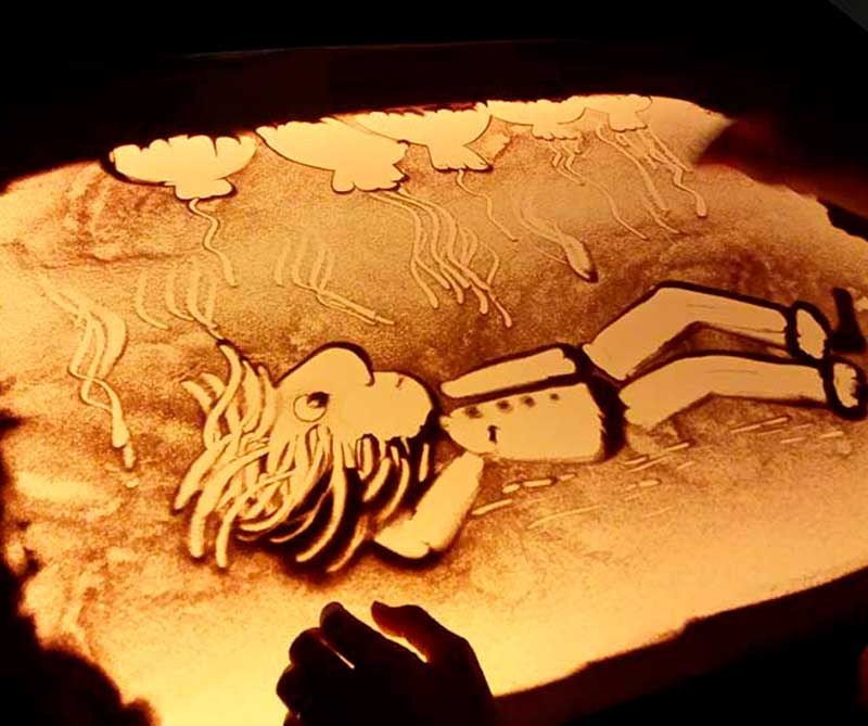 Ultimo Inverno - sand art animation - animação de areia